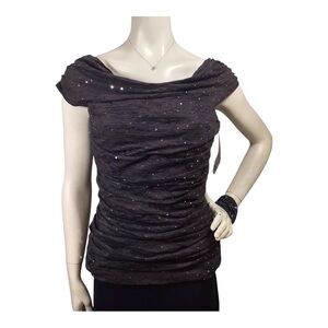 NWT Joseph Ribkoff Ruched Off-the-Shoulder Blouse Size 10